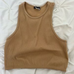 Zara Cropped Brown Tank Top
